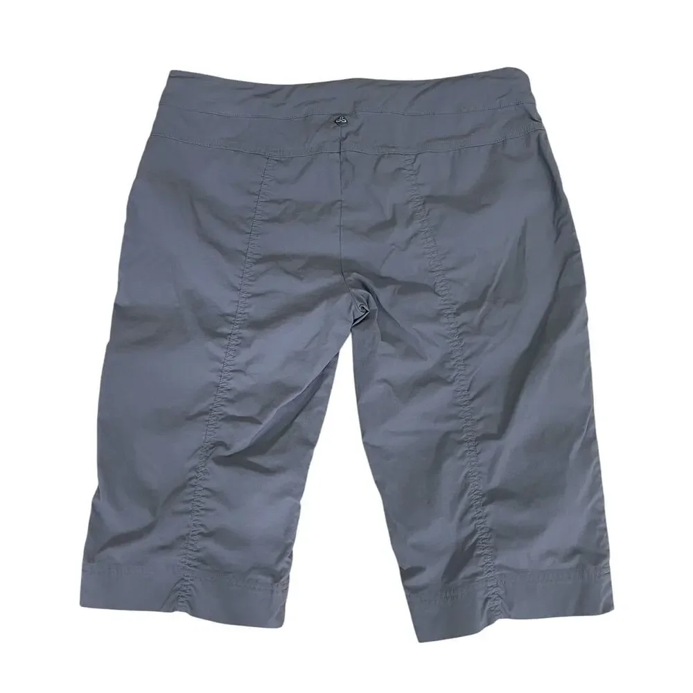 Prana Bliss Knickers Bermuda Shorts Bundle Gray Green Size Large Hiking Outdoors - Picture 3 of 12